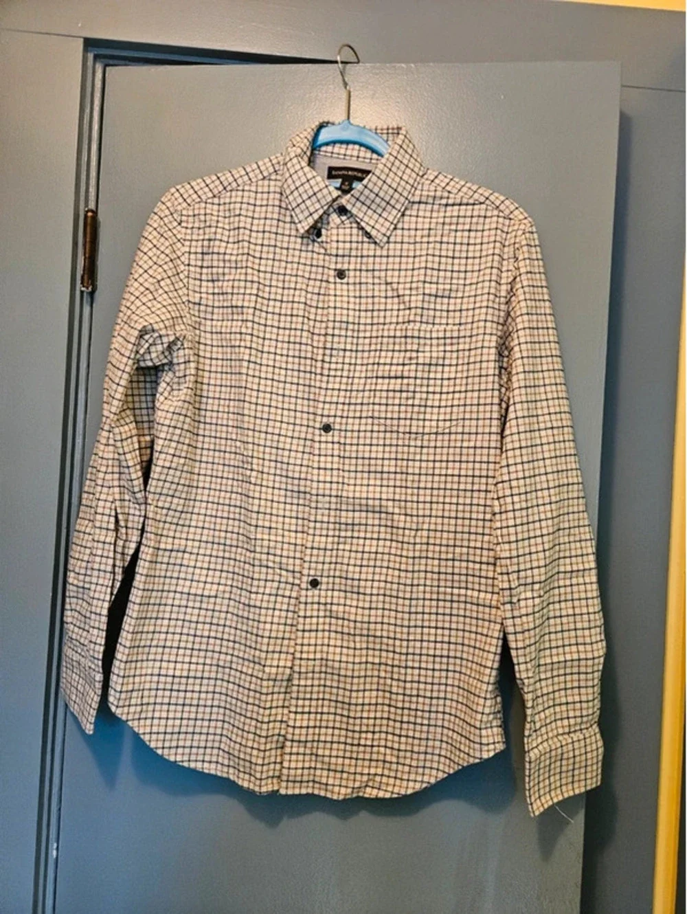 Banana Republic Men’s Small Plaid Shirt 100% Cotton Long Sleeve Button Up